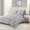 thumbnail image 1 of Mainstays All in One Reversible Comforter and Sheet Set, 7-Piece, Queen, White Multi Floral, 1 of 8