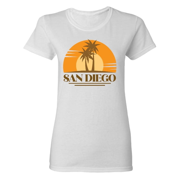 Inktastic San Diego California Retro Sunset Women's T-Shirt