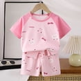 thumbnail image 2 of Xudanell Baby Toddler Kids Viscose from Bamboo Pajamas Set Pjs 2pcs (Pink, 2-3 Years), 2 of 3