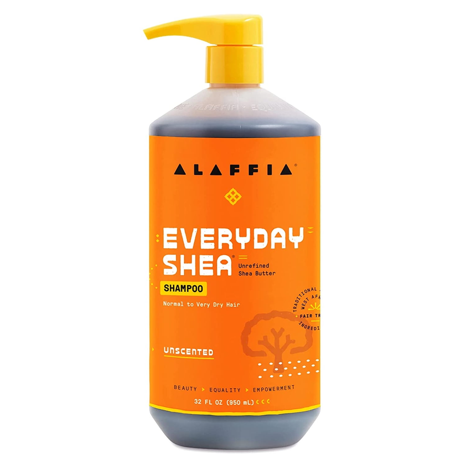 Alaffia Everyday Shea Unscented Shampoo 32 oz,2 packs