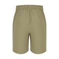 thumbnail image 3 of Mgmyaa Men's Casual Shorts Drawstring Elastic Waist Beach Short Pants with Pockets, 3 of 5