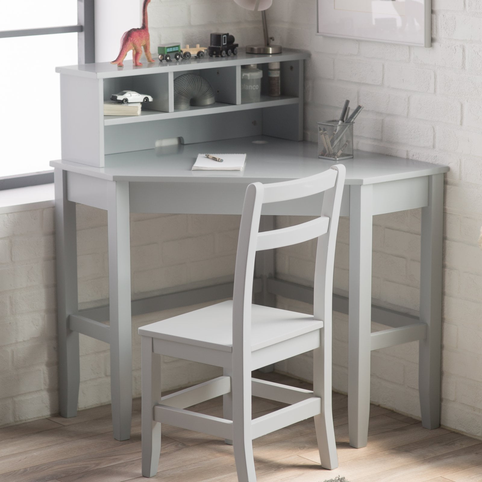 Classic Playtime Juvenile Corner Desk And Reversible Hutch With Classic Playtime Juvenile Corner Desk And Reversible Hutch With Chair Gray Com