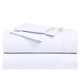 thumbnail image 1 of Abripedic Crispy Percale Sheets, 300-Thread-Count, 5PC Solid Sheet Set, 100% Cotton, Up to 18 Inch Deep Pocket, Split-King, White, 1 of 3