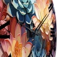 thumbnail image 3 of Designart "Pink Succulent Pink Charm I" Floral Oversized Wall Clock, 3 of 5