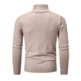 thumbnail image 6 of cocolona Mens Turtleneck Knitted Sweater Half Zipper Long Sleeve Shirts Fall Winter Casual Warm Pullover Tops, 6 of 6