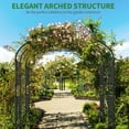 thumbnail image 5 of NAIZEA Garden Black Arch Trellis for Climbing Plants Outdoor, 87in Tall Metal Garden Arbor Wedding Arches,Backyard Decoration,Metal Coating Treatment, 5 of 7