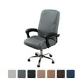 thumbnail image 2 of Y YUNHSOM Stretch Office Computer Chair Seat Covers, Removable Washable Anti-dust Desk Chair Seat Cushion Protectors(Brown), 2 of 7