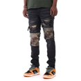 thumbnail image 3 of KDNK Men Camo Patched Jeans (Black), 3 of 4