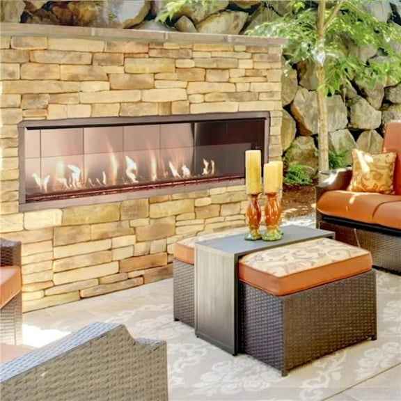 Superior ODLVF36ZEN. 36 in. VRE4600 Series Linear Vent-Free Outdoor Fireplace, Electronic Ignition - F4833