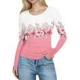 thumbnail image 2 of PFRNLF Womens Ribbed Long Sleeve Tops,Crew Neck Slim Fit Stretch Layering Basic T Shirts for Casual Wear, 2 of 6