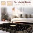 thumbnail image 2 of ODIKA 4'x6' Machine Washable Non-Slip Area Rug, Haunting Black and Medallion High Traffic Rug with Pad, Black, 26487, 2 of 8