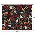 thumbnail image 5 of Halloween Floral Ghosts Pattern Shower Curtain 84"x72" ,Bathroom Decorative Shower Curtains Set with 12 Hooks,Modern Waterproof Washable Shower Curtain, 5 of 6