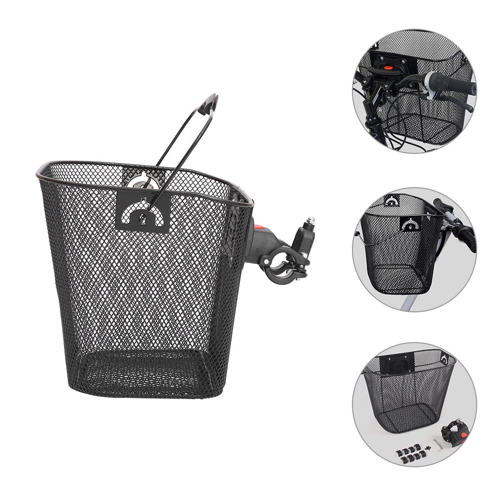 LEXSOMEO Bike Front Basket Large Capacity Bike Basket Metal Basket Bike Vegetable Basket Bike Handlebar Accessory