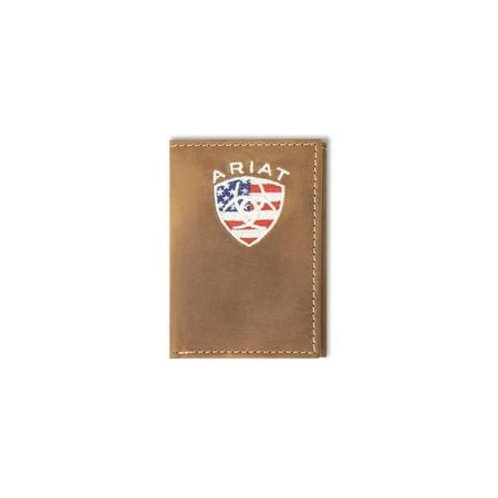 ARIAT ARIAT Trifold Wallet with RWB Flag Logo
