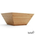 thumbnail image 3 of Belari 6.25" Bamboo Eco Friendly Reusable Bowl Set - Square Bamboo Bowls - Wood Dinnerware, 3 of 5