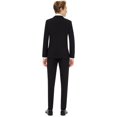 thumbnail image 3 of Teen Boys Solid Color Party Suit - Prom and Wedding Party Outfit - Including Blazer, Pants and Tie, 3 of 13