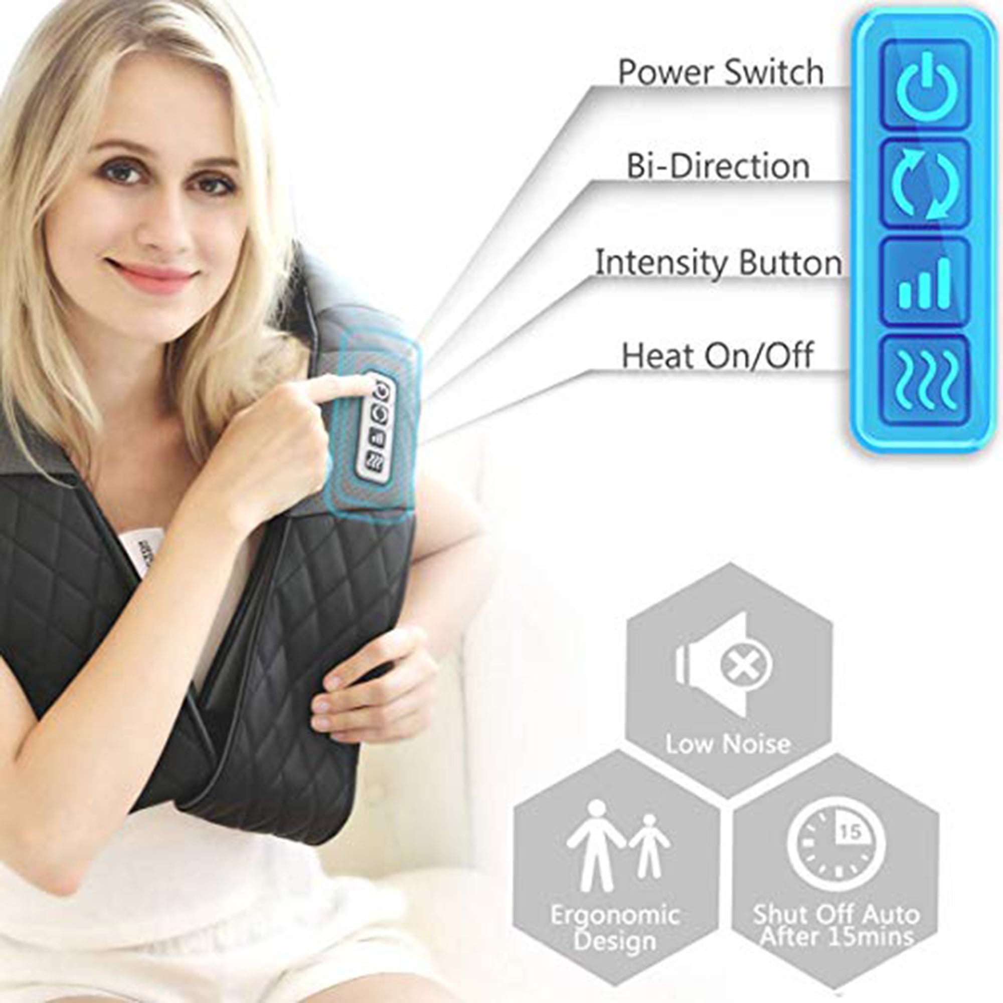 Neck Massager with Heat, Electric Back Massager for Pain Relief Deep  Tissue, Wireless Shoulder Massa…See more Neck Massager with Heat, Electric  Back