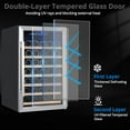 thumbnail image 4 of Ataucjin 20 Inch Wine Fridge, 52 Bottle Wine Cooler Refrigerator, 40-66°F Wine Refrigerator with Glass Door, Blue LED Light Wine Fridge, Wine Cellar Chiller w 7 Shelves, Freestanding Wine Fridge for H, 4 of 7