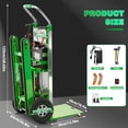 thumbnail image 4 of Electric Stair Climbing Dolly, 1250W, 900lbs Max Load Capacity, 3 Mode Folding, Telescopic Handle, Precision Aluminum Alloy Frame, Non-Slip Large Rubber Wheels, Track-Type Design，Green., 4 of 9