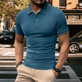 thumbnail image 2 of Afdoent Mens Polo Shirts Male Summer Fashion Business Casual Polo Shirt Lapel Short Sleeve Top Comfortable, 2 of 9