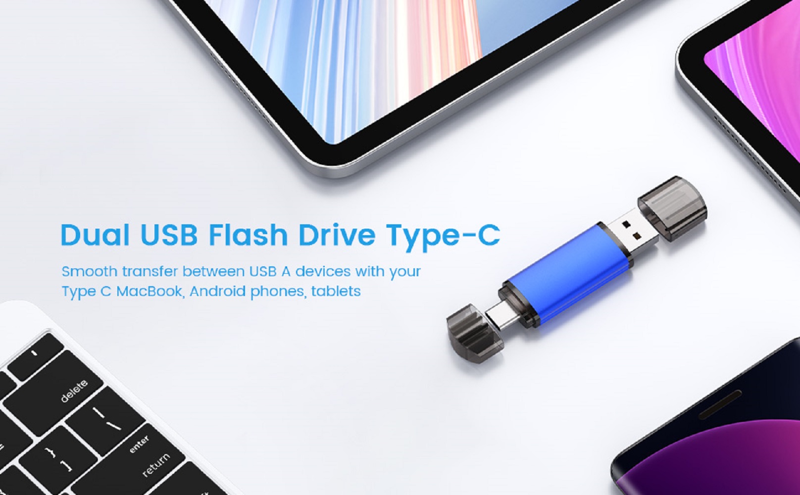 Aiibe 128GB USB-C Flash Drive, 2-Pack with Dual Connectors photo 5