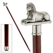 Design Toscano Egyptian Sphinx Pewter Walking Stick