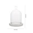 thumbnail image 2 of TUIBELYN VOSAREA Glass Cloche Bell Jar with Wood Base for Plants and Decor, 2 of 6