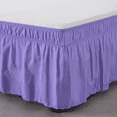 thumbnail image 2 of suxuMhao Ruffled Wrap Around Elastic Bed Skirt Queen Size, Light Purple - 60×80 Inch Mattress Fit with 15 Inch Drop, 1 Piece Bedding Skirt for Bedroom Decor​,Soft Dust-Proof Bed Skirt, 2 of 3