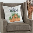 thumbnail image 2 of Greendale Home Fashions Be Thankful Fall Harvest Pumpkins Square Throw Pillow - 18", 2 of 4