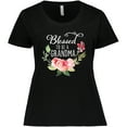 thumbnail image 3 of Inktastic Blessed to Be a Grandma with Flowers Women's Plus Size T-Shirt, 3 of 5