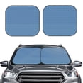 thumbnail image 2 of Saiise Blue Gingham for Foldable Car Sun Shades (2-Pack) Offer Sun Protection with an Easy-fold Design for Convenient Windshield Shading-Small, 2 of 6