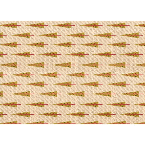 Ahgly Company Indoor Rectangle Patterned Carrot Orange Area Rugs, 3' x 5'