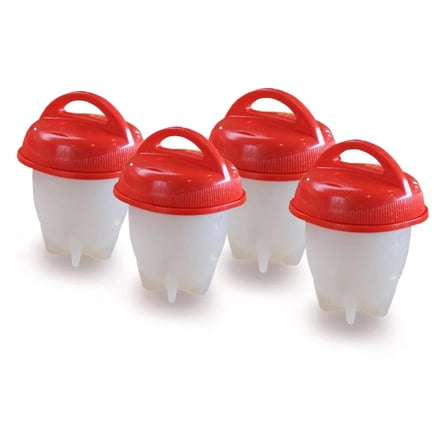 4PCS Egglettes Egg Cooker, DIY Hard Boiled Eggs without the Shell, 4 Egg Cups