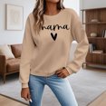 thumbnail image 4 of Women's Sweatshirts 2025 Mama Sweatshirt Long Sleeve Crewneck Drop Shoulder Pullover Tops Sweatshirt for Women, 4 of 5