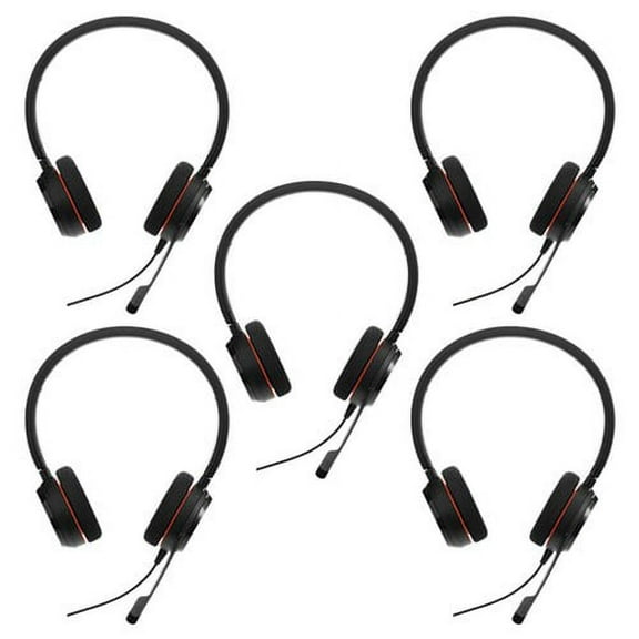 Jabra Evolve 20 Stereo Microsoft Optimized TAA Stereo Corded Headset (5-Pack)