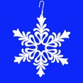 thumbnail image 3 of Village Wrought Iron HOS-351W Design Floral Flocon de Neige - Silhouette Décorative Suspendue, Blanc, 3 of 3