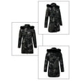 thumbnail image 4 of Womens Down Coat Down Jackets Coats Puffy Puffer Hooded Coat Plus Size Button Warm Coat Long Coat Thickened, 4 of 8