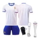 thumbnail image 1 of Copa de Europa 2024 Camiseta de visitante de Francia No. 10 Traje de camiseta de fútbol de Mbappé 11 Camiseta transfronteriza de DembéléVersión en blanco+calcetines+leggings, 1 of 1
