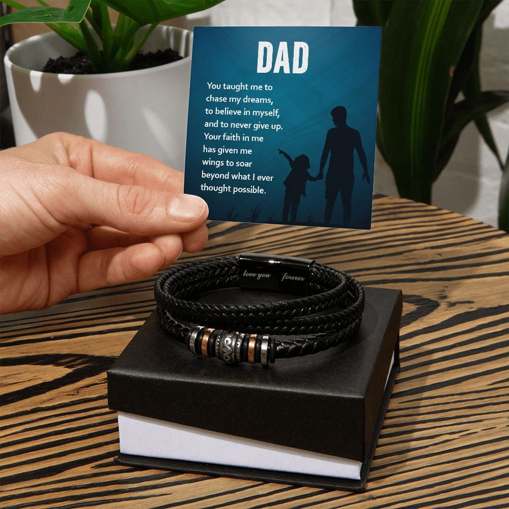 To My Dad Love You Forever Bracelet