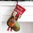 thumbnail image 3 of Large Christmas Stocking Santa Claus Snowman Three-dimensional Decoration Gift Bag Gift Bag, 3 of 6