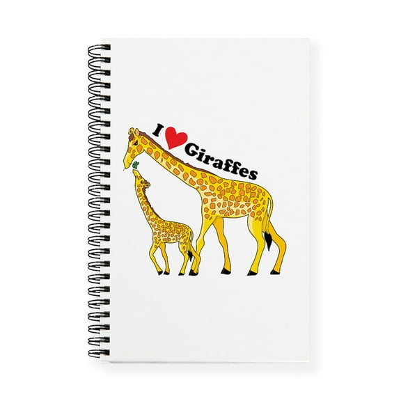 CafePress - I Love Giraffes - Spiral Bound Journal Notebook, Personal Diary Dot Grid