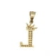 thumbnail image 5 of Cadena y dije de brillos con corona de oro laminado letra L, 5 of 8