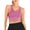 Pink, variant on SAYFUT Women Mesh High Neck Sports Bra Full Coverage Yoga Sports Bra Crop Tank Tops Gym Dancing Jogging Workout