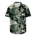 thumbnail image 4 of GERsome Men's Camouflage Shirts Button Down Short Sleeve Camo Leisure Shirts Loose Fit Summer Vintage Shirts S-3XL, 4 of 5