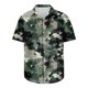 thumbnail image 4 of Camuflaje de los Hombres Impresa Camisa de Solapa, Moda de Manga Corta con Tejido Elástico para la Playa Casual Y el Uso de la Fiesta, Blusa Elástica Suave, 4 of 9
