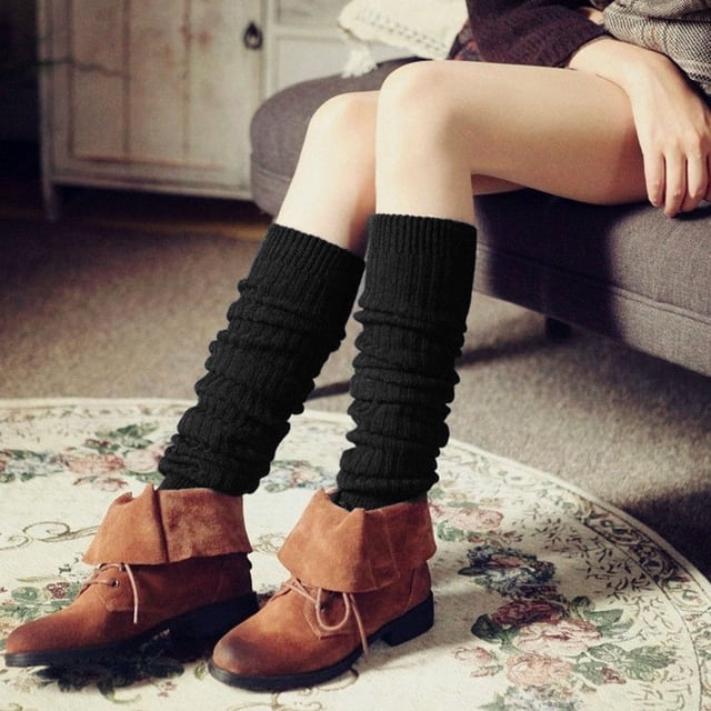 unbranded 1Par Leg Warmers Negros Para Calentadores De Pantorrilla Y Cómodos