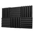 thumbnail image 2 of A2S Protection 12 Pack Acoustic Foam Panels 2" X 12" X 12" Soundproofing Studio Foam Wedge Tiles Fireproof - Ideal for Home & Studio Sound Insulation - Density 25Kg/CMB (Black 2" 12pcs), 2 of 8