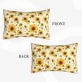 thumbnail image 2 of Lsque European-style Pattern Sunflower A Pattern Pillow Case – Soft & Cozy Throw Pillow Cover, Hypoallergenic Cushion Case for Sleeping Women with Envelope Closure-20"x30", 2 of 6