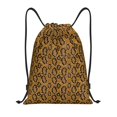 thumbnail image 1 of Xecao Snake Skin Pattern Sports Drawstring Backpack - String Swim Gym Bag with Wet Proof Pocket for Women&Men-Small, 1 of 6