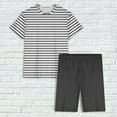 thumbnail image 5 of XuJwPNcy Lounge Sets for Women Crew Neck Short Sleeve Top and Biker Shorts 2 Piece Matching Sets Clothing, 5 of 5
